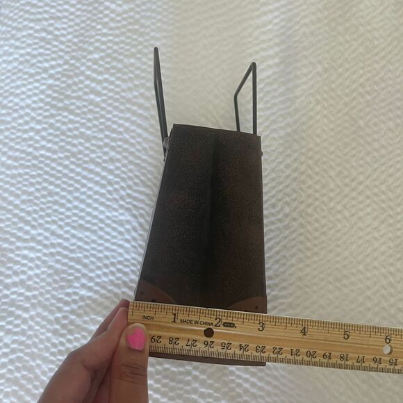 Vintage Rustic Metal Candle Lantern Home Decor Hunting Leaf Purse tea lamp - Picture 5 of 10